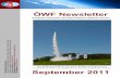 ÖWF Newsletter September 2011