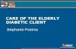 Care of the Elderly Diabetic Client