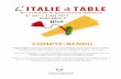 Compte-Rendu de L'italie à Table