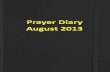August prayer diary