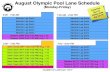 August Olympic Pool Schedule