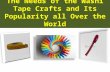 The needs of the washi tape crafts and its popularity all over the world