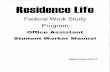 Rutgers Residence Life Federal Work Study Program Office Assistant Manual