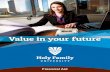 Holy Family University Financial Aid Brochure 2014-2015