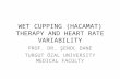 Wet cupping and heart rate variability