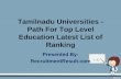 Tamilnadu Universities - Path For Top Level Education Latest List of Ranking