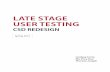 CSD Late Stage User Testing