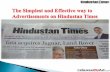 Simplest way to Hindustan times newspaper advertising