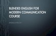 Blended english for modern communication unpar course