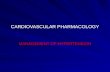 Cardiovascular Pharmacology ANTI-hypertension
