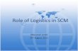Role of Logistics in SCM - Class3