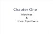 Lecture 01 Matrices and Linear Equations
