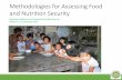 Methodologies for Assessing Food and Nutrition Security
