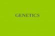 GENETICS. The scientific study of heredity Heredity: the passing down of traits from parents to offspring via genes and chromosomes.