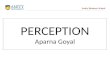 Amity Business School PERCEPTION Aparna Goyal. Amity Business School PERCEPTION How we see the world in and around us.