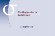 Methylmalonic Acidemia. Disease characteristics (I) Isolated methylmalonic acidemia/aciduria is caused by complete or partial deficiency of the enzyme.