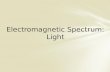Electromagnetic Spectrum: Light. Light is a form of energy Nothing travels faster than light (186,000 mi/sec) Our eyes can change visible light energy.