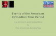 Events of the American Revolution Time Period From French and Indian War To The American Revolution.