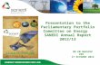 Presentation to the Parliamentary Portfolio Committee on Energy SANEDI Annual Report 2012/13 MR KM NASSIEP CEO 17 OCTOBER 2013.