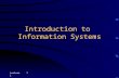 Lecture 11 Introduction to Information Systems Lecture 12 Objectives  Describe an information system and explain its components  Describe the characteristics.