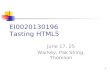 EI0020130196 Tasting HTML5 June 17, 25 Warkey, Pak Shing, Thomson 1.