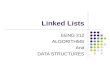 Linked Lists EENG 212 ALGORITHMS And DATA STRUCTURES.