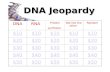 DNARNA Protein synthesis Not like the other Random $10 $20 $30 $40 $50 DNA Jeopardy.