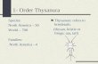 1- Order Thysanura Species: North America – 50 World – 700 Families: North America - 4 Thysanura: refers to bristletails. (thysan, bristle or fringe; ura,