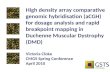 High density array comparative genomic hybridisation (aCGH) for dosage analysis and rapid breakpoint mapping in Duchenne Muscular Dystrophy (DMD) Victoria.
