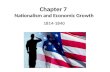 Chapter 7 Nationalism and Economic Growth 1814-1840.