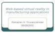 Web-based virtual reality in manufacturing applications Ramanan S. Tiruvannamalai 08/08/2002.