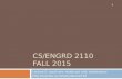 CS/ENGRD 2110 FALL 2015 Lecture 5: Local vars; Inside-out rule; constructors  1.