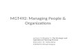 MGT492: Managing People & Organizations : The Strategic and Operational Planning Process Lecture 11:Chapter 5: The Strategic and Operational Planning Process
