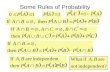 Some Rules of Probability. More formulae: P(B|A) = = Thus, P(B|A) is not the same as P(A|B). P(A  B) = P(A|B)·P(B) P(A  B) = P(B|A)·P(A) CONDITIONAL.