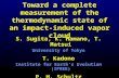 Toward a complete measurement of the thermodynamic state of an impact-induced vapor cloud S. Sugita, K. Hamano, T. Matsui University of Tokyo T. Kadono.