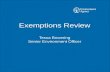 Exemptions Review Tessa Bowering Senior Environment Officer.