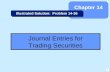 14-1 Journal Entries for Trading Securities Chapter 14 Illustrated Solution: Problem 14-36.