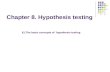 Chapter 8. Hypothesis testing §1.The basic concepts of hypothesis testing.