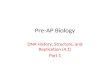 Pre-AP Biology DNA History, Structure, and Replication (4.1) Part 1.