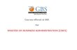Courses offered at GBS For MASTER OF BUSINESS ADMINISTRATION [CBCS]