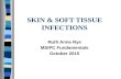 SKIN & SOFT TISSUE INFECTIONS Ruth Anne Rye MSIPC Fundamentals October 2015.