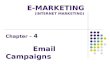 E-MARKETING (INTERNET MARKETING) Chapter – 4 Email Campaigns BY: Dr. Showkat Hussain Gani.