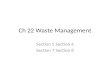 Ch 22 Waste Management Section 5 Section 6 Section 7 Section 8.