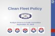 Clean Fleet Policy Budget Finance & Audit Committee September 21, 2015.