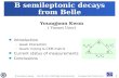 B semileptonic decays Nov.28 – Dec.2, 2005 Saga-Yonsei Workshop Youngjoon Kwon (Yonsei Univ.) 1 B semileptonic decays from Belle n Introduction –weak interaction.