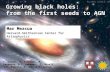 Growing black holes: from the first seeds to AGN Mar Mezcua Harvard-Smithsonian Center for Astrophysics T. Miyaji, F. Civano, G. Fabbiano, M. Karouzos,