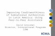 Improving Creditworthiness of Subnational Authorities in Latin America: Using Peer-to-Peer Assistance David Grossman Director, International Programs ICMA.