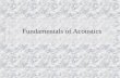 Fundamentals of Acoustics. The Nature of a Sound Event n Sound consists of vibrations of air molecules n Air molecules are analogous to tiny superballs.