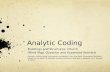 Analytic Coding Buildings and Structures: Church (Mind Map, Question and Expanded formats) Analytic coding using conceptual vocabulary from the Basic Conceptual.
