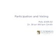 Participation and Voting Pols 4349.02 Dr. Brian William Smith.